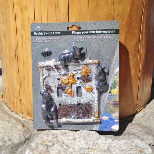 Birch Bear Double Light Switch Cover