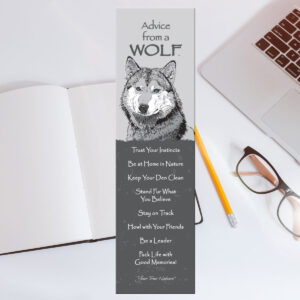 Advice from a wolf bookmark.