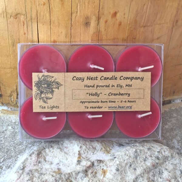 Holly Cranberry Tealight Candles