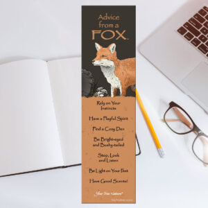 Advice from a fox bookmark.
