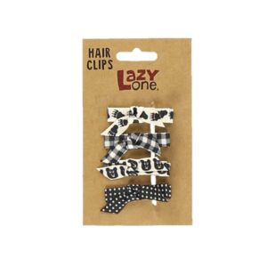 Black bear hair clip set.