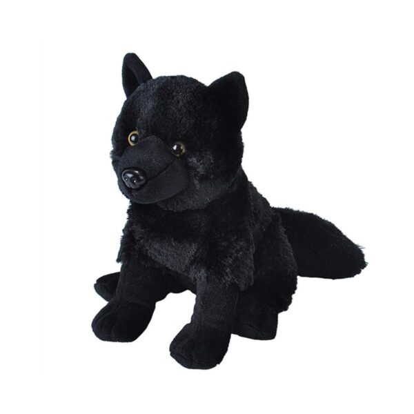 Black plush wolf.