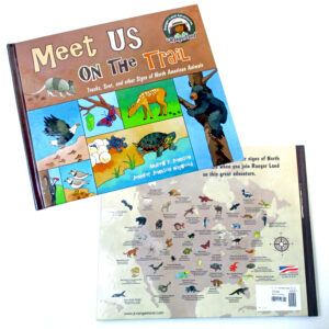 Meet us on the trail book about different wildlife in North America.