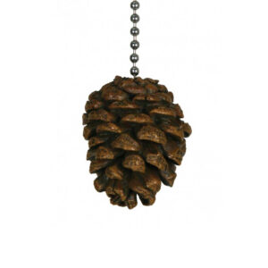 Ceramic brown pinecone ceiling pull.
