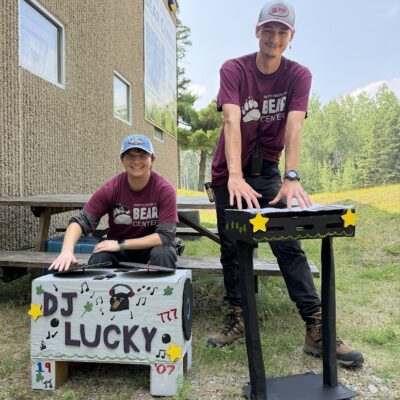OD and JJ with Lucky bday box